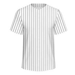 Vêtements de baseball et de softball en gros, polyester tendance, design rayé personnalisé par sublimation, maillot de baseball, col en V, vêtements de sport pour adultes - Product Image 6
