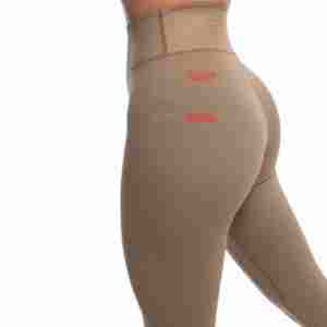 Leggings de yoga tricotés taille haute à effet ventre plat avec logo personnalisé, séchage rapide et respirants, grandes tailles pour femmes - Product Image 5