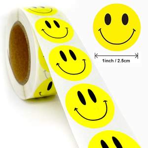 Rollo de 500 Pegatinas Divertidas y Coloridas con Caras Felices para Decoración del Hogar, Álbumes de Recortes, Pegatinas Decorativas de Vinilo para Promociones - Product Image 6
