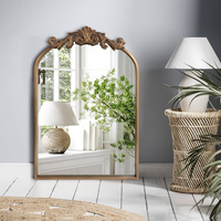 Miroir décoratif moderne en métal et bois, fait main, écologique, personnalisable pour mariage, maison, hôtel, salon, design d'intérieur
