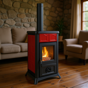 Poêle à bois GEMMA .16 Bordeaux 5 étoiles 7kW Modèle 3001090 - Product Image 3