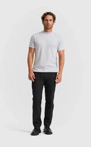 T-shirt décontracté gris chiné uni à col ras du cou et manches courtes pour homme, coupe décontractée, idéal au quotidien - Product Image 3