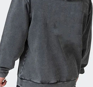 Sweat-shirts à capuche oversize pour hommes décontractés, en coton mélangé, lavés à la pierre, logo personnalisable, quantité en vrac, basiques - Product Image 6