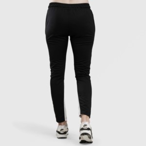 Pantalon taille haute Zinnia avec décoration à rayures latérales, couleur noire - Product Image 2