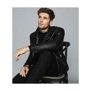 2022 vestes en cuir véritable élégantes pour hommes 100% chaudes avec décoration en fourrure et col à capuche manteau d'hiver à motif imprimé Offre Spéciale - Product Image 6