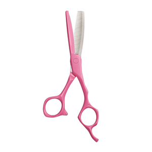 กรรไกรเล็มผม32ซี่พร้อมที่วางนิ้วคงที่สีชมพูใบมีดสแตนเลสสำหรับร้านเสริมสวยกรรไกรซอยผม - Product Image 6