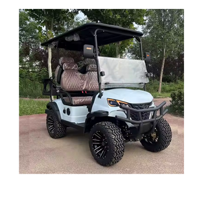 Carrito de golf eléctrico de 4 plazas con motor de 5kw y construcción de acero de batería de 72V y buggy de diseño elevado - Product Image 1