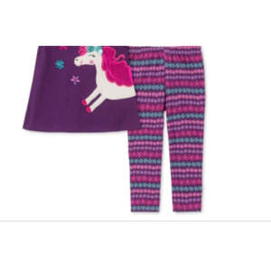 Set da 2 pezzi Kids Headquarters, tunica e leggings viola con motivo a cartoni animati per bambine, taglia 3T - Product Image 3