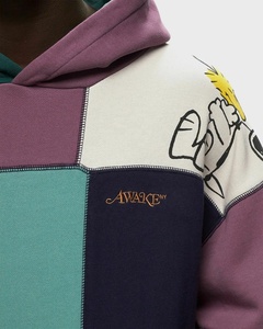 เสื้อฮู้ดดี้ปะติดปะต่อแบบสั่งทำพิเศษสำหรับผู้ใหญ่ ปักลายเสื้อฮู้ดดี้ผู้ชาย ล้างสีแบบแอซิด ฮู้ดดี้แขนยาวแบบสวมหัว - Product Image 2