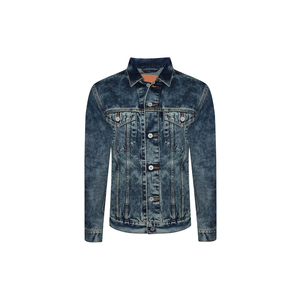 แจ็คเก็ตยีนส์วินเทจผู้ชาย ดีไซน์โลโก้เองได้ คุณภาพสูง ขายดี ผู้ผลิตเสื้อผ้าลำลองแบบเรียบง่าย - Product Image 1