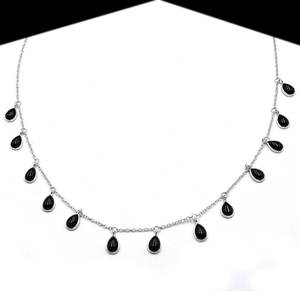 Dainty Collier ras du cou en argent sterling 925 Bijoux de mariage minimalistes Article cadeau Colliers fins - Product Image 2