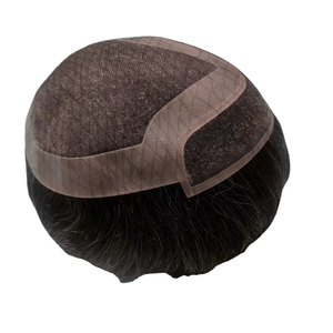 Perruque indienne de haute qualité de Taz Hair pour hommes système de toupet à base Mono doux fabriqué au Bangladesh Style de vague profonde lâche - Product Image 6