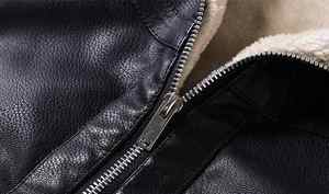 Directo de fábrica, nuevas chaquetas genuino de invierno con cremallera de cuero personalizadas para hombres, motociclista, rompevientos informal, abrigo de negocios Formal - Product Image 3