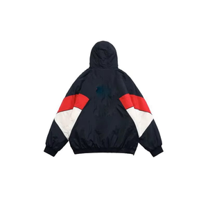 Chaqueta Blusón con Capucha para Hombre, Diseño Color Block, Cortavientos, Estilo Deportivo Otoñal, Cierre de Cremallera, Material Poliéster, Diseño Patchwork - Product Image 4