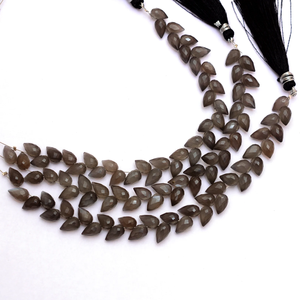 AAA Gris Moonstone 5x8mm-6x9mm Tulipe Fleur Bourgeons Naturel Briolette Larme Fantaisie Perles En Vrac pour Bijoux Perles De Pierre Unique - Product Image 5