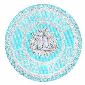 Badges de tablier maçonnique de meilleure qualité Conception personnalisée Badges de tablier de décoration maçonnique de broderie à la main - Product Image 1