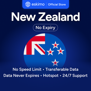 Eskimo Nouvelle-Zélande 10 Go eSIM sans expiration des données, données de voyage, vitesse rapide 5G/4G, pas de carte SIM physique requise S-NZ-10 - Product Image 1
