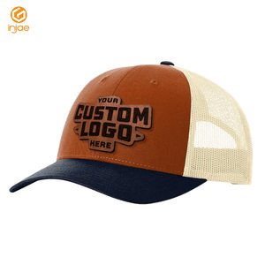 Injae Vina 6 Panel Trendy Curved Brim Trucker Caps Diseño personalizado Logotipo personalizado Estructurado Hombres Mujeres Mix Color Trucker Caps - Product Image 3