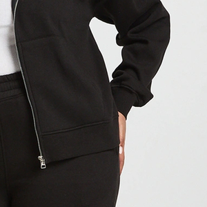 <b>Zip</b> Closure Trendy Streetwear Full Sleeves Comfortable <b>Hood</b> For Bulk Buyers Casual Wear 2026 Solid Hoodie Wear Customizable Logo - Product Image 4