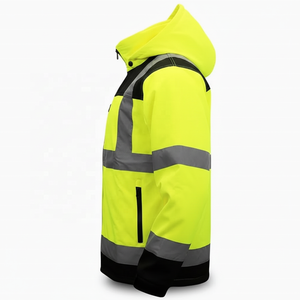Veste de sécurité réfléchissante imperméable haute visibilité 2026, légère en polyester, conforme aux normes ANSI Classe 2 et EN ISO 20471 Classe 2 pour la circulation - Product Image 4