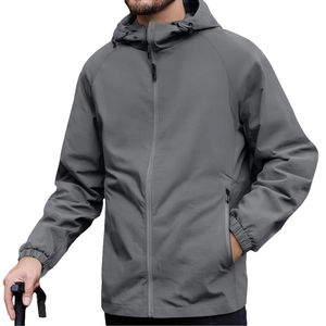 Veste Softshell légère pour homme Veste imperméable à capuche Veste imperméable coupe-vent de randonnée Vestes imperméables coupe-vent à capuche d'extérieur - Product Image 1