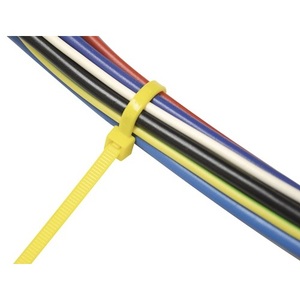 Bridas para Cables SAPISELCO, 280 mm de Longitud, 4.5 mm de Ancho, Poliamida 6.6 Amarilla, 100 Unidades/Bolsa, Accesorios para Gestión de Cables - Product Image 3