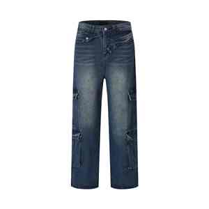 Pantalon en denim ergonomique à séchage rapide, avec doublure respirante, pour un soutien flexible des genoux et un ajustement parfait, idéal pour un style de vie actif. - Product Image 1