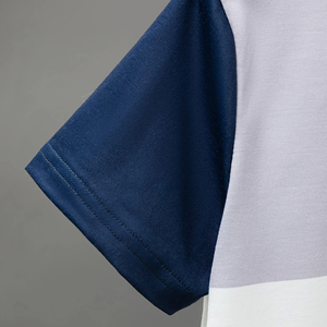 Conjunto de Camiseta y Pantalones de Verano para Niños, Cuello Redondo, Manga Corta, Transpirable, Tela Oxford, Diseño en Contraste, Corte Regular, para Actividades al Aire Libre - Product Image 4