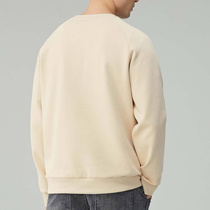 Jersey OEM de alta calidad liso teñido felpa en blanco Jogger blanco cuello redondo algodón personalizado Sudadera con capucha cuello redondo sudadera para venta al por mayor - Product Image 5