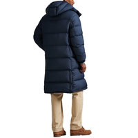 Blouson d'hiver matelassé pour homme à capuche, 650 Fill Power, en Ripstop, imperméable, avec fermeture éclair, chaud et long, idéal pour l'extérieur par temps froid