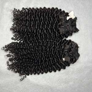 Extensions de cheveux humains vietnamiens de haute qualité Double Drawn Eurosian Curly Bundles Couleur naturelle - Product Image 4