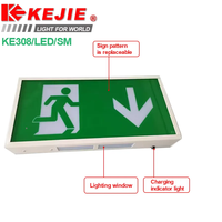 Boîte de signalisation de sortie d'urgence à LED Vente en gros Panneau de sortie d'urgence arabe rechargeable Feuille de fer Boîte de signalisation de sortie d'urgence à LED pour couloir