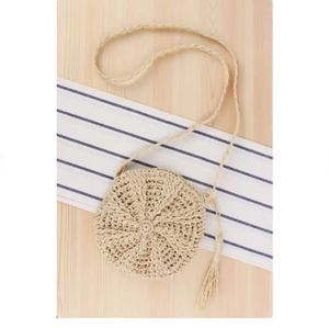 Bolso de Paja Redondo Tejido a Mano para Mujer, Bolso de Playa de Verano, Bolsos de Playa de Macramé, Directo del Proveedor Indio - Product Image 2
