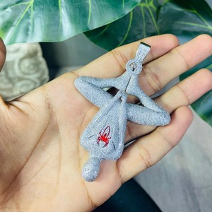 Hip Hop 925 Sterling Silver VVS Moissanite Diamant Initial Logo Pendentif Lettre Personnalisée Nom Initiale Pendentif pour Hommes Cadeau - Product Image 2