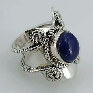 Boho September Birthstone <b>Ring</b> <b>Lapis</b> <b>Lazuli</b> Oval 925 Sterling Silver Handmade Perfect Gift for Her Birthday Licensed Private - Product Image 2