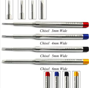 Cincel de Alta Calidad para Separación Ósea Dental, Instrumentos de Implante de Acero Inoxidable, Ajustable, Recto, con Código de Color - Product Image 1