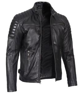 เสื้อแจ็คเก็ตหนังผู้ชาย สไตล์สตรีทลำลอง ดีไซน์พรีเมียม หนังแท้ โรงงานผลิตเสื้อผ้า ขายส่ง - Product Image 2