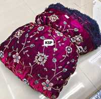 Tissu non tissé brodé de haute qualité, motif floral perlé, poids moyen, pour accessoires de mariage, vêtements de mode pour garçons et filles