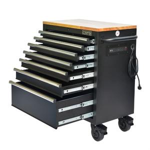 Hecho en Vietnam Venta al por mayor 7 Cajones Caja de herramientas modular con ruedas Gabinete de garaje de acero con recubrimiento en polvo Almacenamiento de herramientas Soporte OEM y ODM - Product Image 2