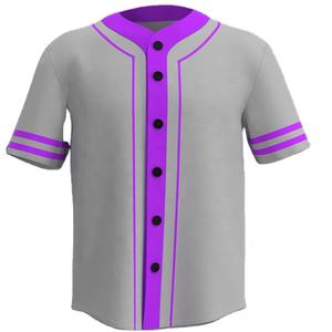 100% Polyester hommes Baseball maillot respirant vêtements de sport imprimé équipe chemises bonne qualité hauts pour les joueurs Softball porter - Product Image 5