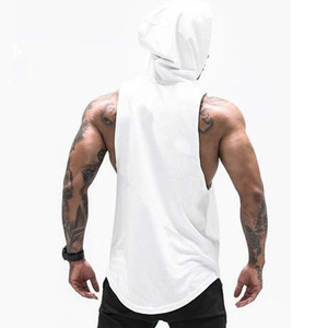 100% algodón cómodo ligero sudaderas con capucha hombres verano estampado sólido fácil cuidado elegante gimnasio sudaderas con capucha de alta calidad producto en blanco - Product Image 3