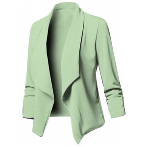 Blazer élégant Peplum pour femme avec logo personnalisé coupe ajustée à manches longues costume de bureau formel veste pour les affaires et vêtements décontractés - Product Image 1