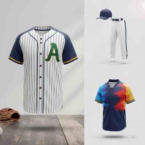 Uniformes de Béisbol Profesionales de Diseño Personalizado, Conjuntos Deportivos Transpirables de Alto Rendimiento para Equipos de Adultos con Letras en 3D - Product Image 2