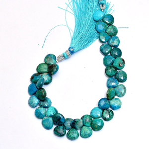 Aaa + tự nhiên chrysocolla 10mm đá quý trái tim briolette mặt hạt chrysocolla bán quý đá quý lỏng Hạt đối với trang sức - Product Image 3
