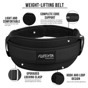 Cinturón de Gimnasio Personalizable de Cuero Negro Acolchado de Doble Hebilla de 4 Pulgadas, Cinturón de Levantamiento de Pesas Más Vendido para Powerlifting y Fitness - Product Image 3