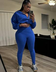 New Product Drawstring Waist Exposed Umbilical Top High Waist <b>Tight</b> Pants Set for Women - Product Image 5