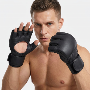 Gants de MMA de qualité supérieure No Life No Gain, gants d'entraînement de combat, tissu en cuir de haute qualité, séchage rapide. - Product Image 1