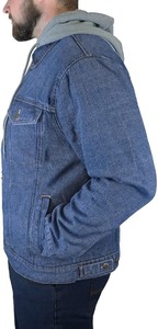 Veste en jean délavé doublée polaire pour homme Offre de réduction - Product Image 6