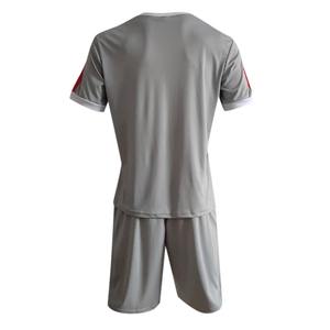 Personnalisé été hommes à manches courtes sport chemise décontractée couleur unie revers deux pièces ensemble - Product Image 5