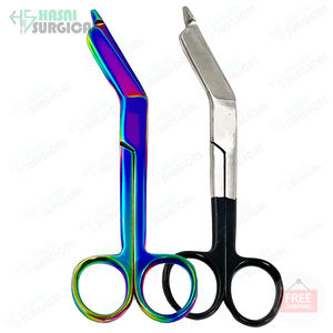 CISEAUX DE BANDAGE 2 LISTER DE Haute Qualité 5.5 "INSTRUMENTS CHIRURGICAUX NOIR ET MULTI COULEUR ARC-EN-CIEL Logo personnalisé - Product Image 4